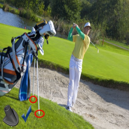 Upgraded rubber golf bag feet - golf,