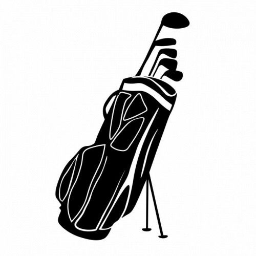 Golf bag cart stickers - cart,